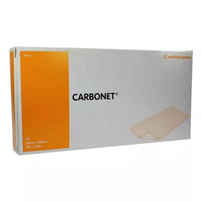 CARBONET 10x20 cm brīvais brūču pārsējs ar aktivēto kokogli, 10 gab CARBONET 10x20 cm brīvais brūču pārsējs ar aktivēto kokogli, 10 gab