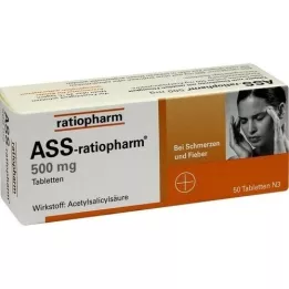 ASS-ratiopharm 500 mg tabletes, 50 gab