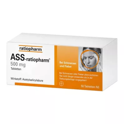 ASS-ratiopharm 500 mg tabletes, 50 gab ASS-ratiopharm 500 mg tabletes, 50 gab