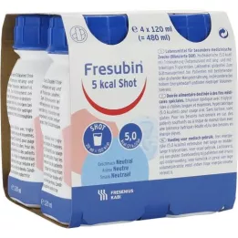 FRESUBIN 5 kcal SHOT Neitrāls šķīdums, 4X120 ml