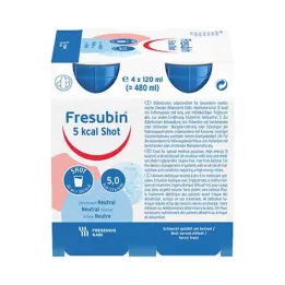 FRESUBIN 5 kcal SHOT Neitrāls šķīdums, 4X120 ml