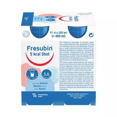 FRESUBIN 5 kcal SHOT Neitrāls šķīdums, 4X120 ml