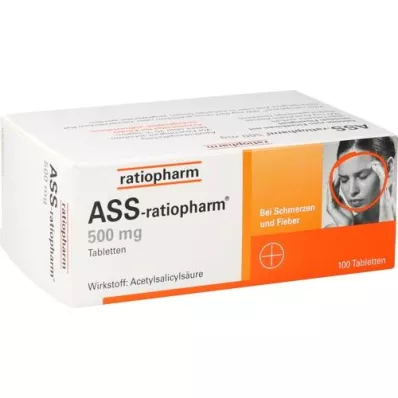 ASS-ratiopharm 500 mg tabletes, 100 gab