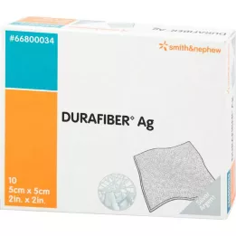 DURAFIBER Ag 5x5 cm pārsējs, 10 gab