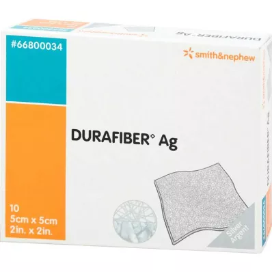 DURAFIBER Ag 5x5 cm pārsējs, 10 gab