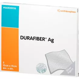 DURAFIBER Ag 15x15 cm pārsējs, 5 gab