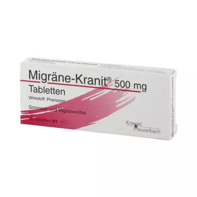 MIGRÄNE KRANIT 500 mg tabletes, 20 gab