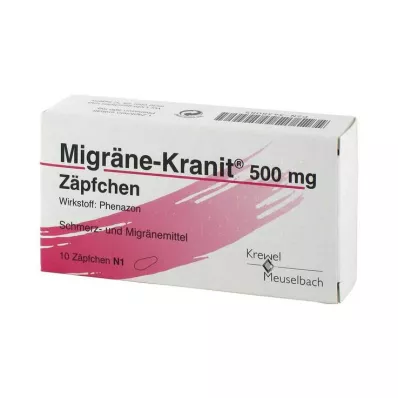 MIGRÄNE KRANIT 500 mg svecītes, 10 gab