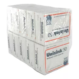 UNIZINK 50 zarnu apvalkotās tabletes, 10X100 gab