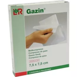 GAZIN Marle komp. 7,5x7,5 cm sterila 8 reizes, 5X2 gab