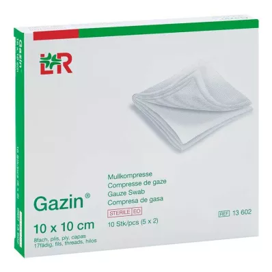 GAZIN Marle komp. 10x10 cm sterila 8 reizes, 5X2 gab GAZIN Marle komp. 10x10 cm sterila 8 reizes, 5X2 gab