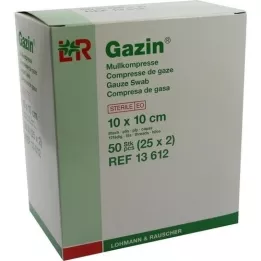 GAZIN Marle 10x10 cm sterila 8 reizes, 25X2 gab