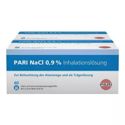 PARI NaCl inhalācijas šķīduma ampulas, 120X2,5 ml