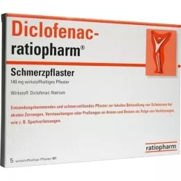 DICLOFENAC-ratiopharm pretsāpju plāksteri, 5 gab