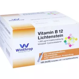 VITAMIN B12 1000 μg Lihtenšteina ampulas, 100X1 ml