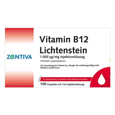 VITAMIN B12 1000 μg Lihtenšteina ampulas, 100X1 ml
