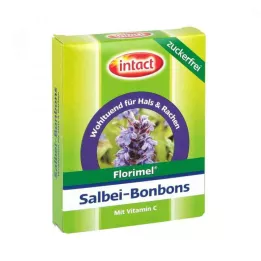 FLORIMEL Salvijas konfektes ar C vitamīnu bez cukura, 40 g