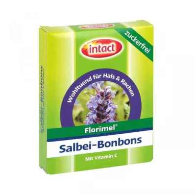 FLORIMEL Salvijas konfektes ar C vitamīnu bez cukura, 40 g FLORIMEL Salvijas konfektes ar C vitamīnu bez cukura, 40 g