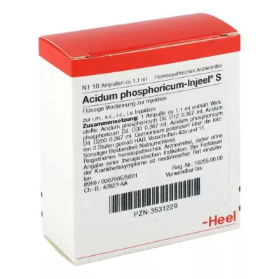 ACIDUM PHOSPHORICUM INJEEL S Ampulas, 10 gab