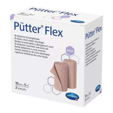 PÜTTER Flex Duo pārsējs 10 cmx5 m, 2 gab PÜTTER Flex Duo pārsējs 10 cmx5 m, 2 gab