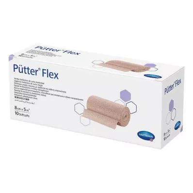 PÜTTER Elastīgs pārsējs 8 cmx5 m, 10 gab PÜTTER Elastīgs pārsējs 8 cmx5 m, 10 gab