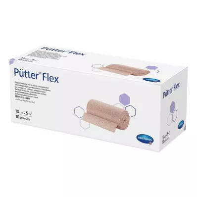 PÜTTER Elastīgs pārsējs 10 cmx5 m, 10 gab PÜTTER Elastīgs pārsējs 10 cmx5 m, 10 gab