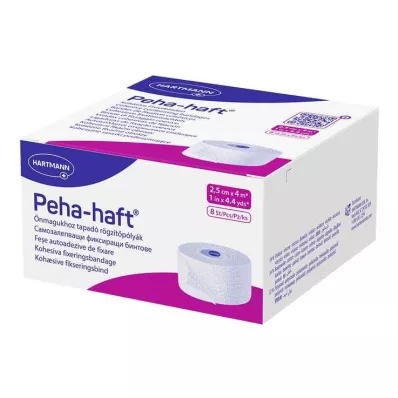 PEHA-HAFT Fiksācijas pārsējs bez lateksa 2,5 cmx4 m, 8 gab PEHA-HAFT Fiksācijas pārsējs bez lateksa 2,5 cmx4 m, 8 gab