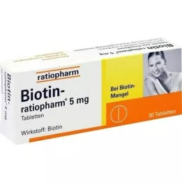 BIOTIN-RATIOPHARM 5 mg tabletes, 30 gab