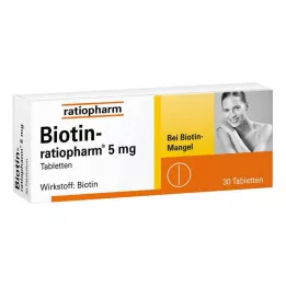 BIOTIN-RATIOPHARM 5 mg tabletes, 30 gab