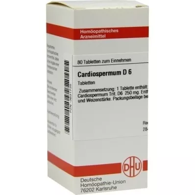 CARDIOSPERMUM D 6 tabletes, 80 kapsulas