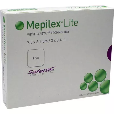 MEPILEX Lite putu pārsējs 7,5x8,5 cm sterils, 5 gab MEPILEX Lite putu pārsējs 7,5x8,5 cm sterils, 5 gab