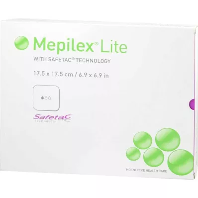MEPILEX Lite putu pārsējs 17,5x17,5 cm sterils, 5 gab MEPILEX Lite putu pārsējs 17,5x17,5 cm sterils, 5 gab