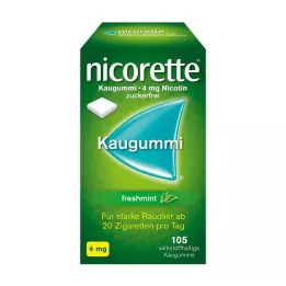 NICORETTE 4 mg svaigu piparmētru košļājamā gumija, 105 gab