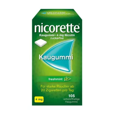 NICORETTE 4 mg svaigu piparmētru košļājamā gumija, 105 gab