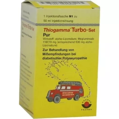 THIOGAMMA Turbo komplekts Pure injekcijas pudeles, 50 ml
