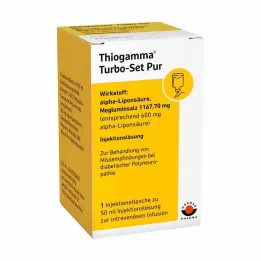 THIOGAMMA Turbo komplekts Pure injekcijas pudeles, 50 ml
