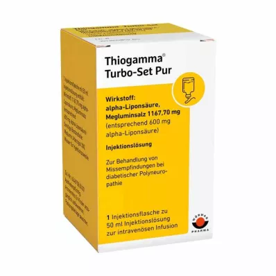 THIOGAMMA Turbo komplekts Pure injekcijas pudeles, 50 ml THIOGAMMA Turbo komplekts Pure injekcijas pudeles, 50 ml