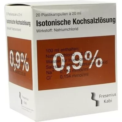 KOCHSALZLÖSUNG 0,9% plastmasas amp.Fresenius, 20X20 ml