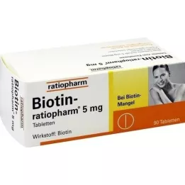 BIOTIN-RATIOPHARM 5 mg tabletes, 90 gab
