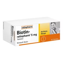 BIOTIN-RATIOPHARM 5 mg tabletes, 90 gab