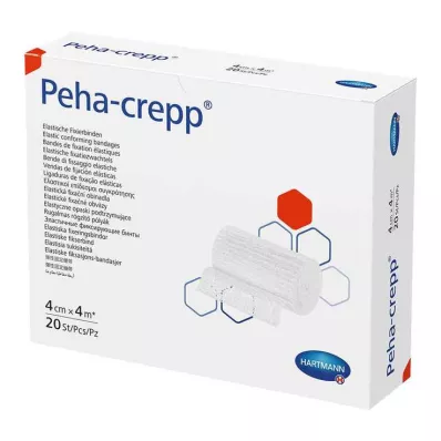 PEHA CREPP Fiksācijas pārsējs 4 cmx4 m, 20 gab
