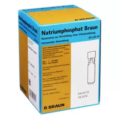 NATRIUMPHOSPHAT Braun MPC Infūziju šķīduma koncentrāts, 20X20 ml
