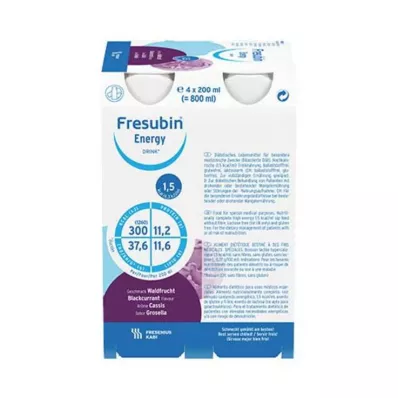 FRESUBIN ENERGY DRINK Meža augļu dzeramā pudele, 4X200 ml