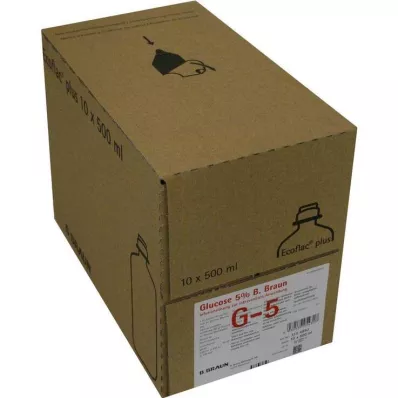 GLUCOSE 5% B.Braun Ecoflac Plus, 10X500 ml GLUCOSE 5% B.Braun Ecoflac Plus, 10X500 ml