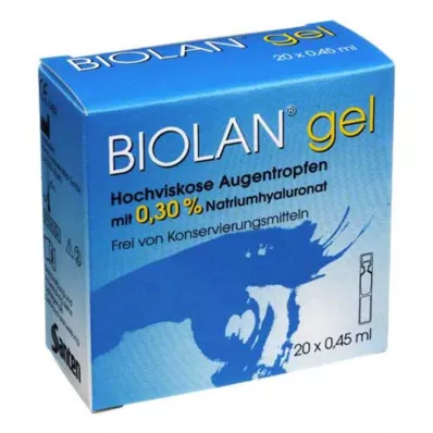 BIOLAN Gēla acu pilieni, 20X0,45 ml BIOLAN Gēla acu pilieni, 20X0,45 ml