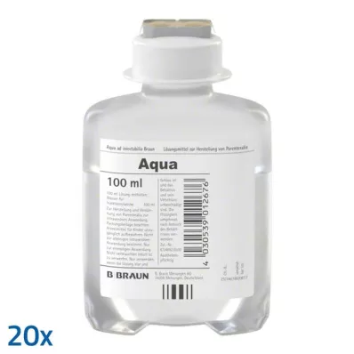 AQUA AD injectabilia Ecoflac Plus šķīdums injekcijām, 20X100 ml