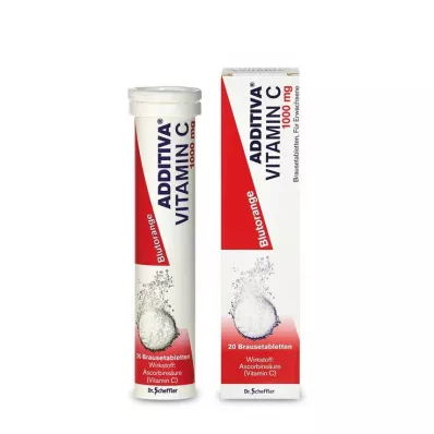 ADDITIVA C vitamīna asiņainā apelsīna aromatizētās tabletes, 20 kapsulas