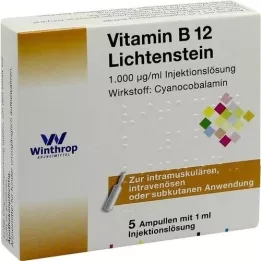 VITAMIN B12 1 000 μg Lihtenšteina ampulas, 5X1 ml