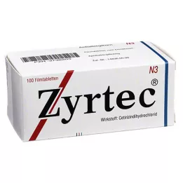 ZYRTEC Plēves apvalkotās tabletes, 100 gab