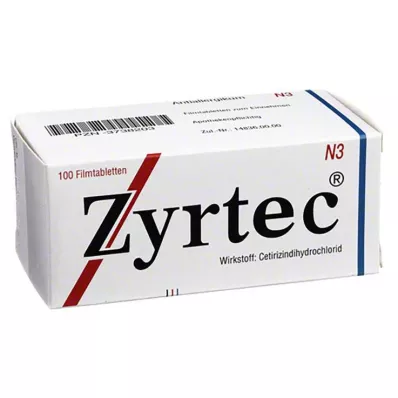 ZYRTEC Plēves apvalkotās tabletes, 100 gab ZYRTEC Plēves apvalkotās tabletes, 100 gab